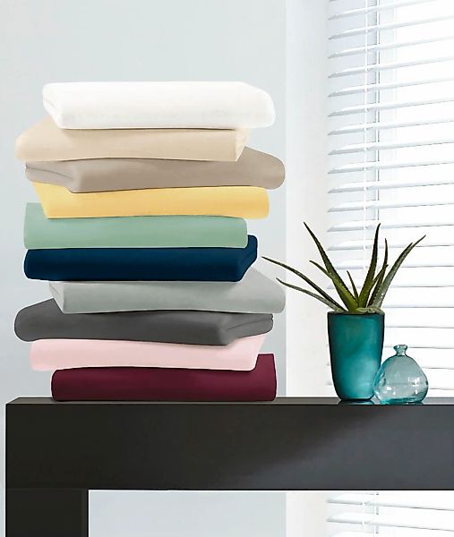 BIERBAUM Spannbettlaken »Jersey«, 95 % Baumwolle und 5 % Elasthan für optim günstig online kaufen