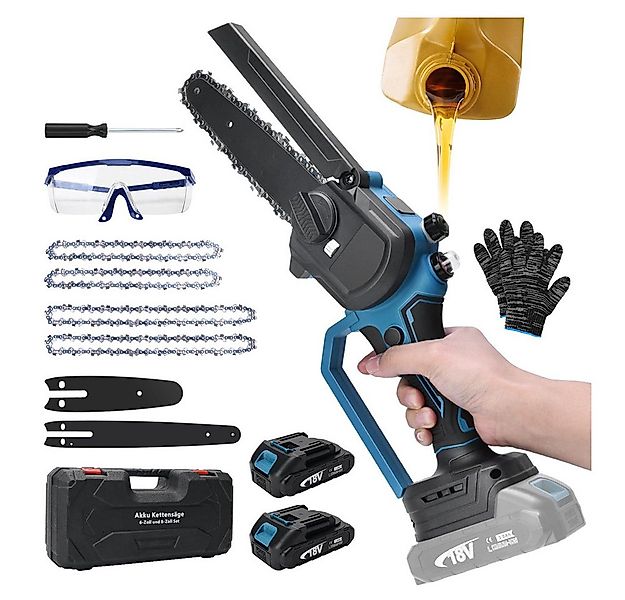 XERSEK Akku-Kettensäge mit Akku 4000 mAh, 8 Zoll und 6 Zoll Bürstenlose Min günstig online kaufen