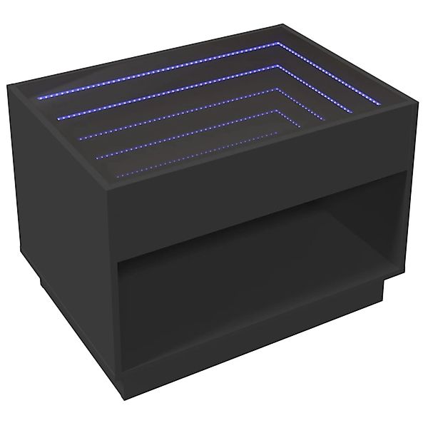vidaXL Couchtisch mit Infinity-LED Schwarz 70x50x50 cm 847659 günstig online kaufen