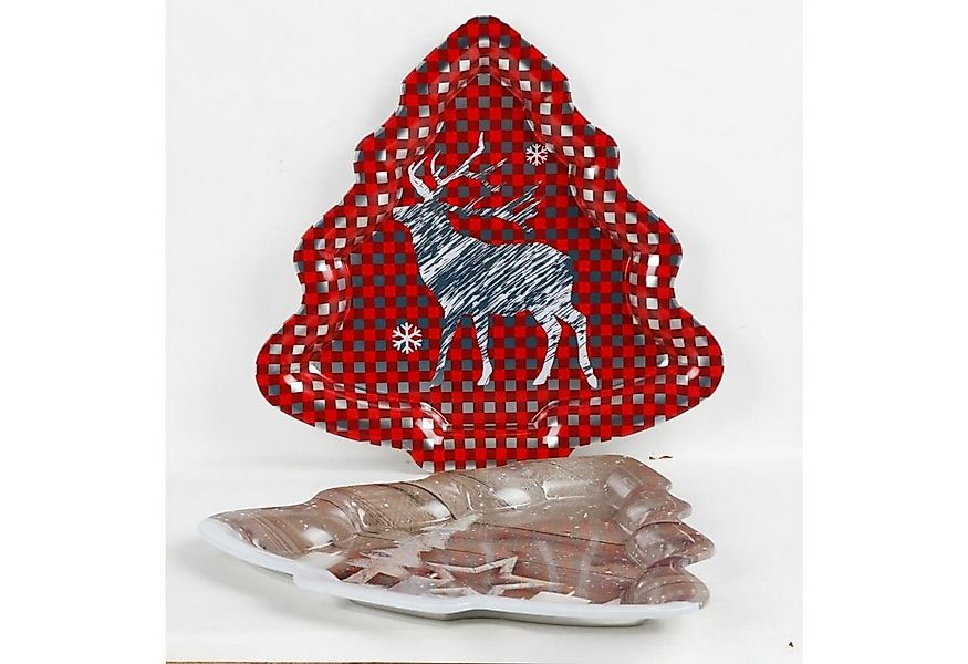 BURI Dekoteller Deko-Teller 30x31x2cm verschiedene Designs Weihnachten Chri günstig online kaufen