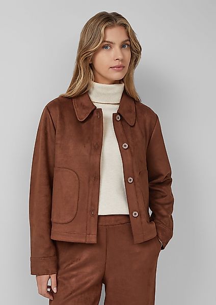 s.Oliver Funktionsjacke Leichte Jacke in Veloursleder-Optik günstig online kaufen