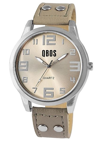 Qbos Quarzuhr QB0029 QBOS Unisexuhr mit Lederimitationsarmband günstig online kaufen