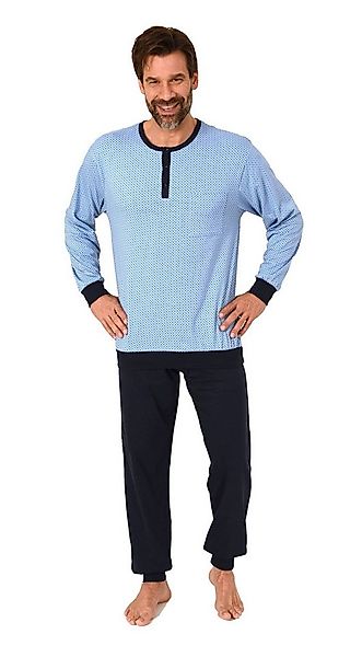 Normann Pyjama Normann Herren Schlafanzug langarm mit Bündchen – auch in Üb günstig online kaufen