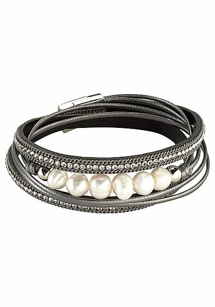 Firetti Armband zum Wickeln, trendy, mit Strassstein - mit Wachsperle günstig online kaufen