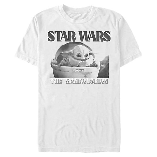 Star Wars - The Mandalorian - The Child Black n White Photo - Männer T-Shir günstig online kaufen