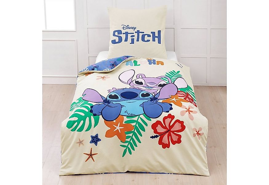 MTOnlinehandel Bettwäsche Lilo & Stitch 135x200 + 80x80 cm, 100 % Baumwolle günstig online kaufen