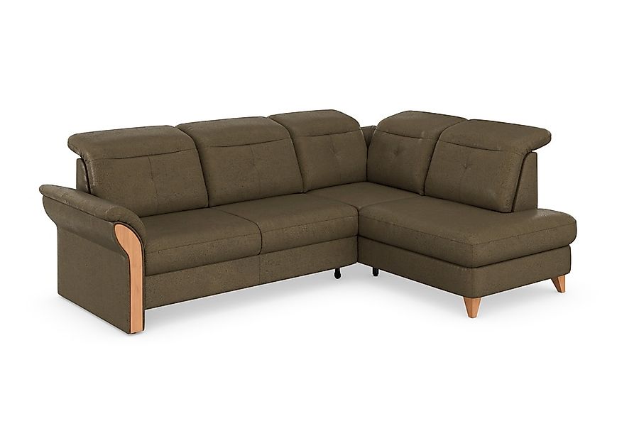 Home affaire Ecksofa "Dangast L-Form" Kopfteilverstellung, wahlweise mit mo günstig online kaufen