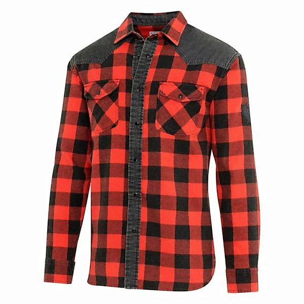 Stars & Stripes Langarmhemd Westernhemd Holzfällerhemd Lumberjack Denimbesa günstig online kaufen