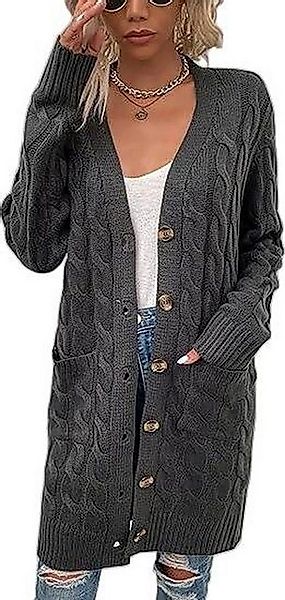 AUKUU Strickjacke Herbst- Winter-Kombination aus langem Strickcardigan und günstig online kaufen