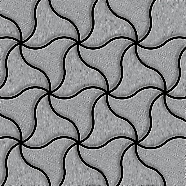 ALLOY Mosaik Fliese Massiv Metall Edelstahl Marine Gebürstet Grau 1,6mm Nin günstig online kaufen
