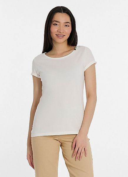 Ragwear T-Shirt FLLORAH GOTS mit süßen Zierknöpfen am Ausschnitt günstig online kaufen