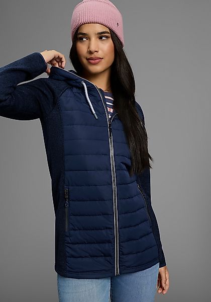 Polarino Strickfleecejacke mit wattiertem Bereich-Hybridjacke, Übergangsjac günstig online kaufen