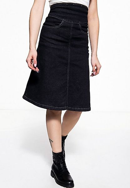 QueenKerosin Bleistiftrock mit asymmetrischem Bund günstig online kaufen