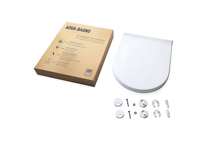 Aqua Bagno WC-Sitz Softclose Toilettendeckel abnehmbarer WC-Sitz (WC-Sitz, günstig online kaufen
