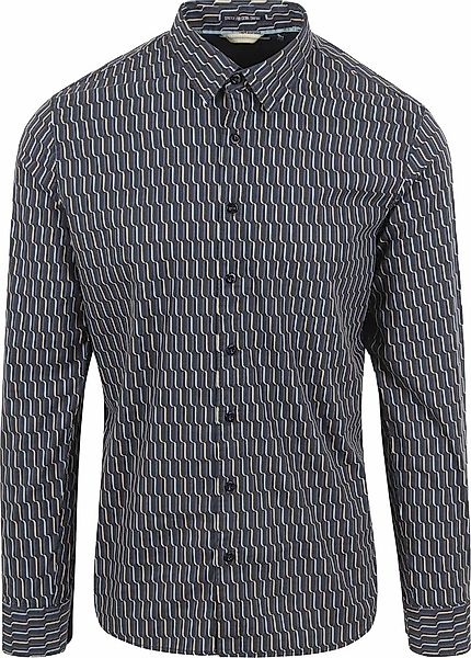 No Excess Hemd mit Musterdruck Navy - Größe XXL günstig online kaufen