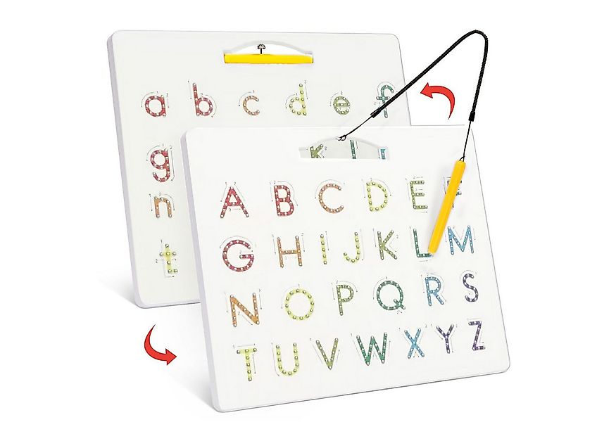 CLTYQ Magnettafel Doppelseitige magnetische Buchstabentafel, 2in1-Alphabet- günstig online kaufen