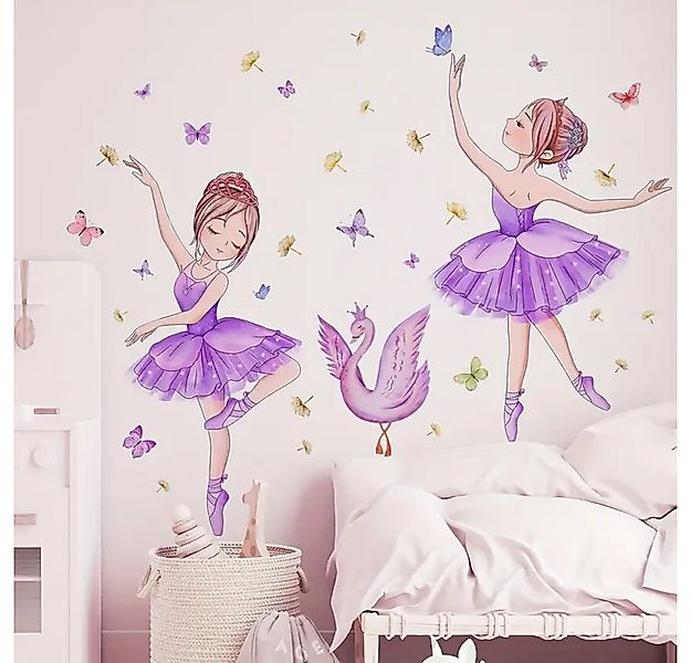 Montegoni Wandsticker Ballett Mädchen & Schmetterlinge Prinzessin Schwan (K günstig online kaufen