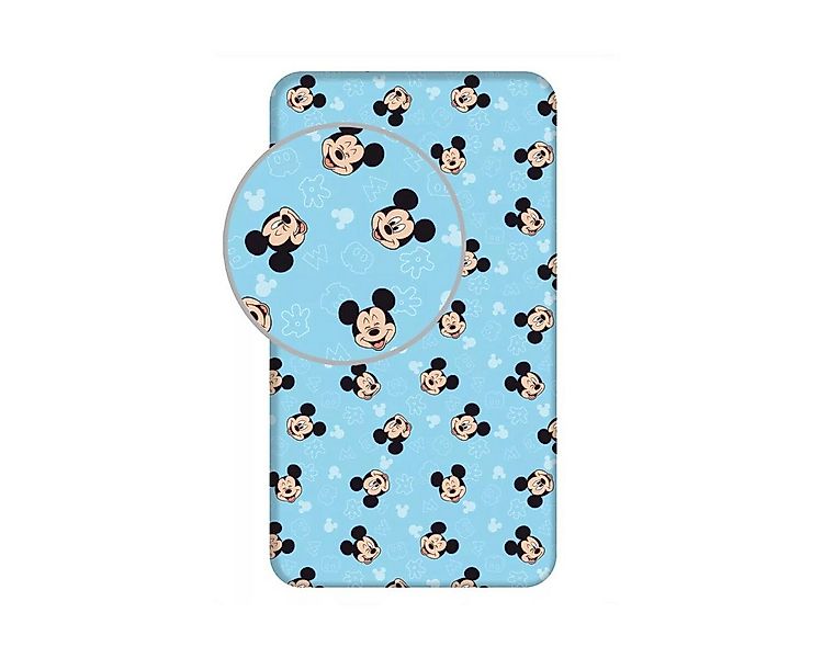 Disney Spannbettlaken Disney Mickey Spannbettlaken 90x200cm 100% Baumwolle, günstig online kaufen