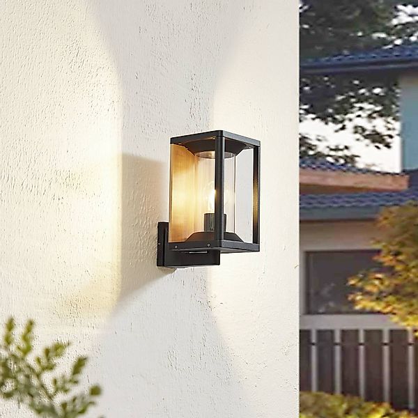 Lucande Außenwandleuchte Candina, schwarz, Aluminium, IP65 günstig online kaufen