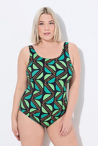 Ulla Popken Badeanzug Badeanzug Dschungel ohne Softcups Rundhals günstig online kaufen