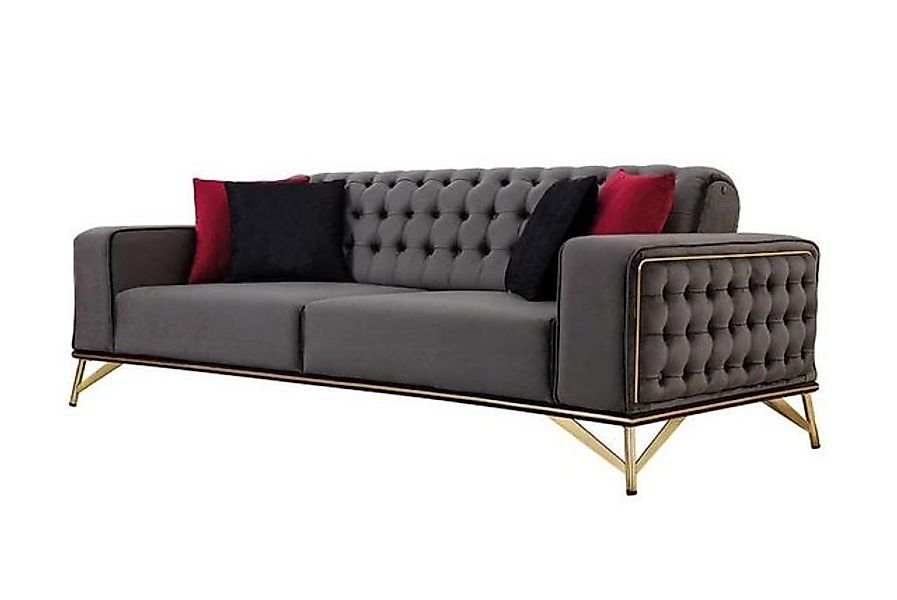 Xlmoebel 3-Sitzer Hochwertiges 3-Sitzer-Sofa im Chesterfield-Stil, Polsterc günstig online kaufen