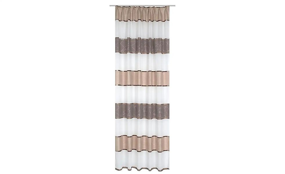 HOME Wohnideen Kräuselbandschal   ¦ braun ¦ Maße (cm): B: 140 H: 225 Gardin günstig online kaufen