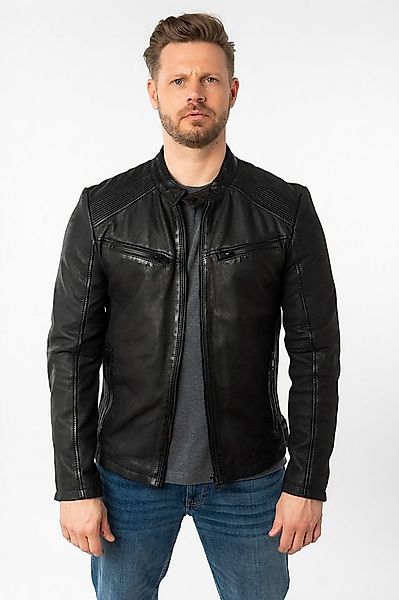 Mauritius Lederjacke MMTaibo SF mit Stehkragen und Drucker günstig online kaufen