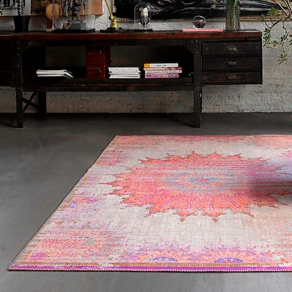 Wecon home Teppich »Sunkissed«, rechteckig, 6 mm Höhe, Vintage Look, Flachg günstig online kaufen