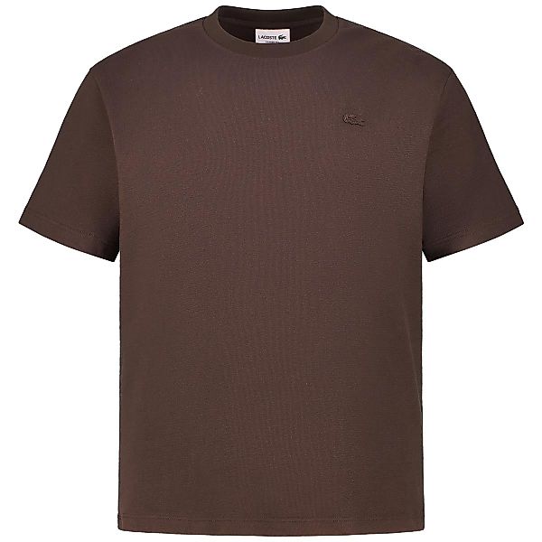 LACOSTE T-Shirt aus strukturierter Baumwolle Farbe dunkelbraun Größe: 5XL günstig online kaufen