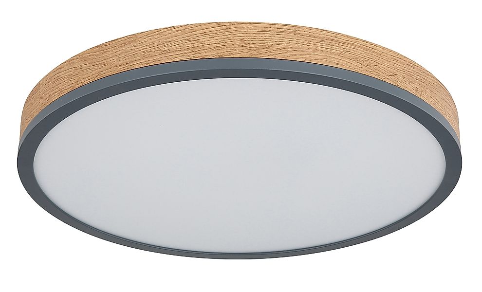 LED-Deckenlampe Doro, Ø 45 cm, grafit/holz dunkel, Holz, CCT günstig online kaufen