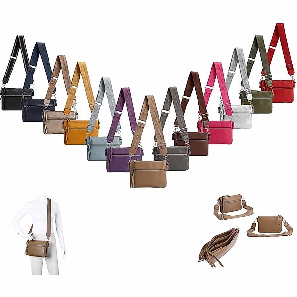 ITALYSHOP24 Schultertasche Damen Bodybag Umhängetasche Messenger Crossbody günstig online kaufen