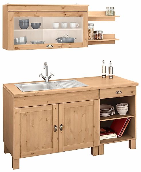 Home affaire Pantryküche "Oslo" Breite 150 cm, Arbeitsplatte 35mm stark, oh günstig online kaufen