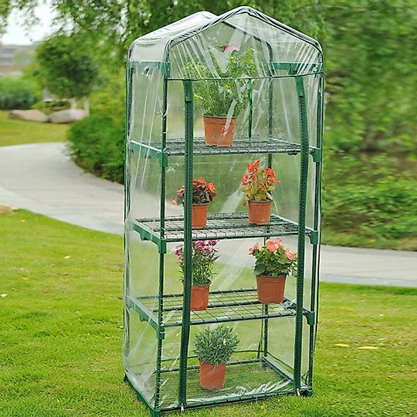 BlingBin Foliengewächshaus PVC 4-lagige Gartengewächshaus-Pflanzenabdeckung günstig online kaufen