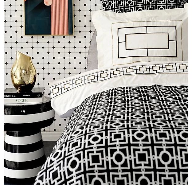 Karaca Bettwäsche Karaca Home Minerva Schwarzes Doppelbett Besticktes Bettb günstig online kaufen