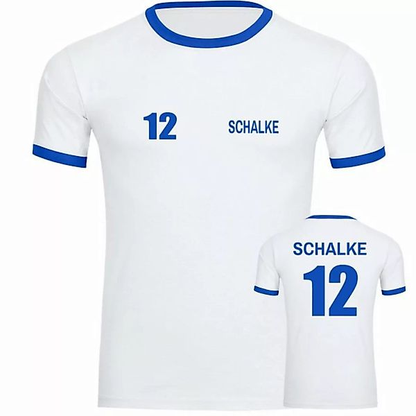 multifanshop T-Shirt Kontrast Schalke - Trikot 12 - Männer günstig online kaufen