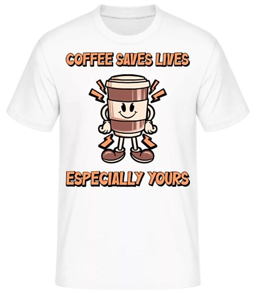 Coffee Saves Life · Männer Basic T-Shirt günstig online kaufen