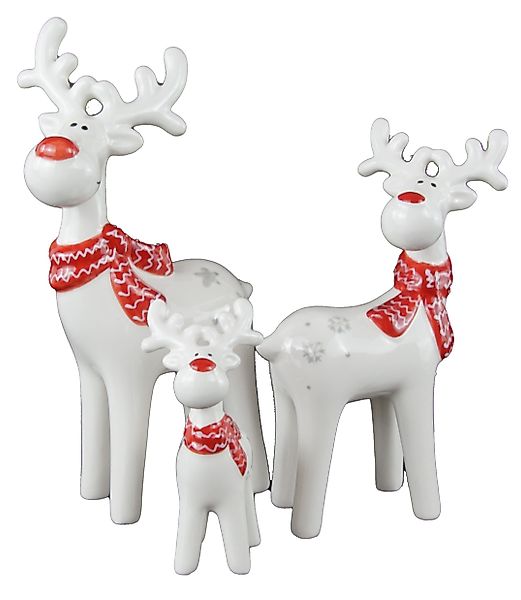 Posiwio Dekofigur Winterliches 3er Set Elche günstig online kaufen