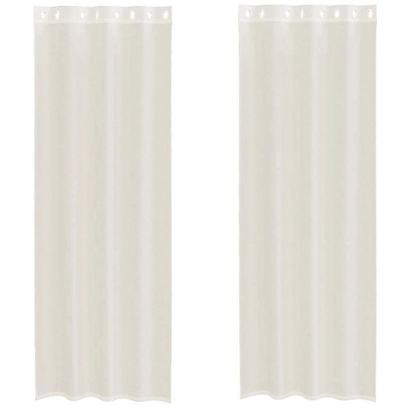 vidaXL Voile Vorhänge mit Ösen 2 Stk Creme 140x260 cm 4102075 günstig online kaufen
