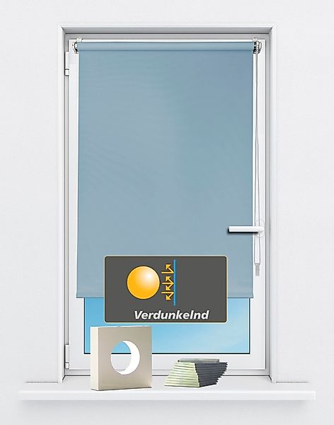 Kutti Seitenzugrollo »Seitenzugrollo 'Luna', verdunkelnd, Klemmfix, ohne Bo günstig online kaufen