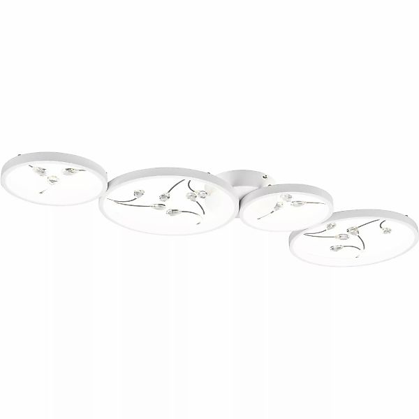 Trio LED Deckenleuchte Groovy Weiß matt 6,5 x 95,5 x 40 cm günstig online kaufen