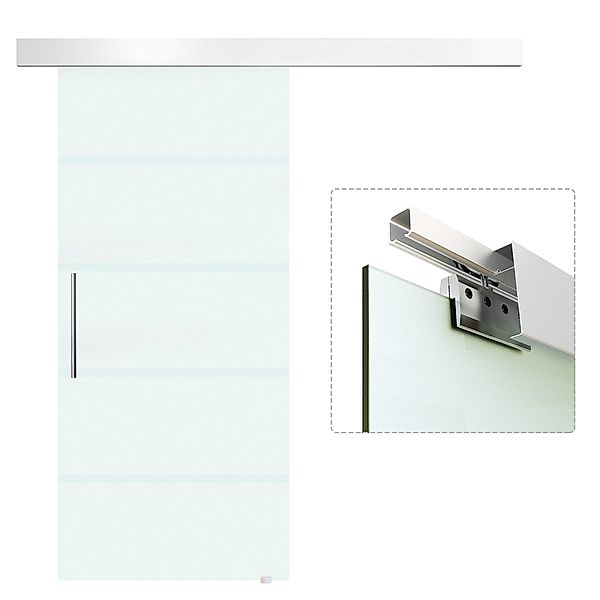 HOMCOM Glasschiebetür Glasschiebetür mit Handgriff günstig online kaufen