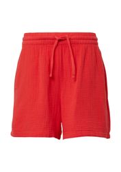 QS Shorts Hose Musselin-Shorts mit Elastikbund günstig online kaufen