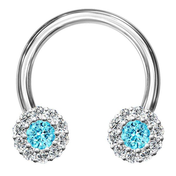 Taffstyle Nasenpiercing Piercing Hufeisen Kristall Blüten günstig online kaufen