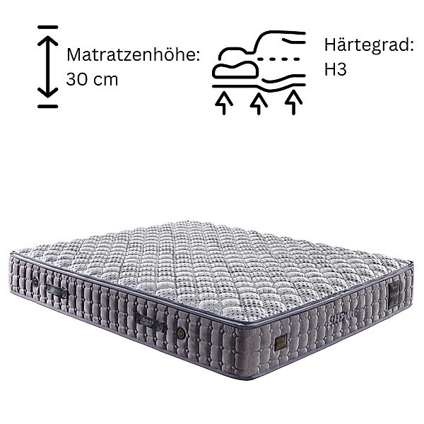 Taschenfederkernmatratze 8 Schichten Matratze 90x200 - günstig online kaufen