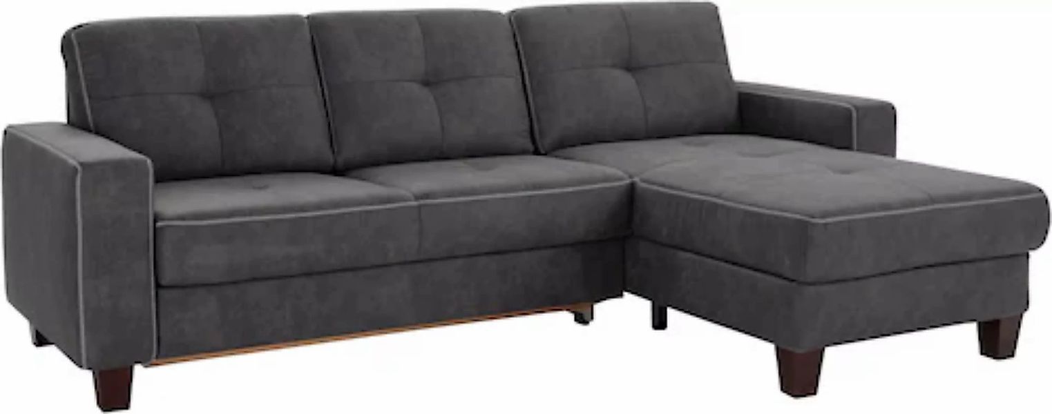 Places of Style Ecksofa »Varese«, wahlweise mit Bettfunktion und Vorziehfun günstig online kaufen