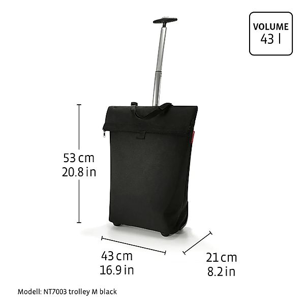 REISENTHEL® Einkaufstrolley trolley M mit Teleskopstange 43 Liter, 43 l, zw günstig online kaufen