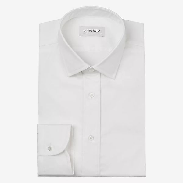 Hemd  einfarbig  weiß baumwolle stretch fleckenabweisende popeline doppelt günstig online kaufen