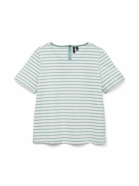 Vero Moda Rundhalsshirt "VMABBY SS ZIP TOP JRS NOOS", mit kurzem Reißversch günstig online kaufen