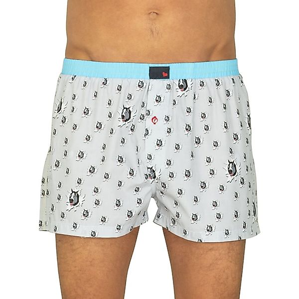 Unabux Boxershorts Grau mit Motiv günstig online kaufen