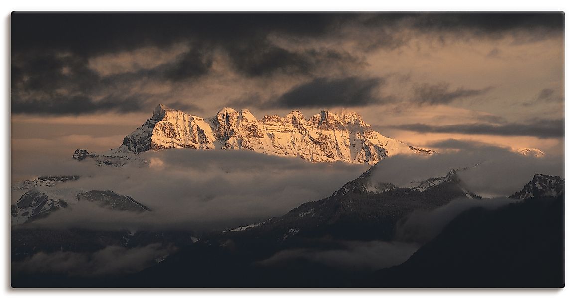 Artland Wandbild »Dents du Midi, Schweizer Berge« Berge 1 Stk. tlg. als Lei günstig online kaufen
